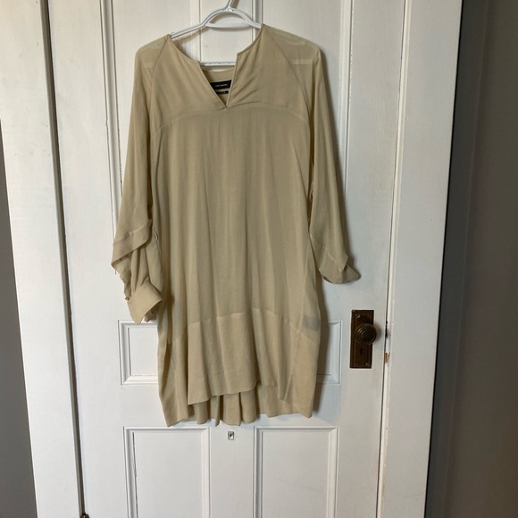 Isabel Marant - beige long sleeve dress - tunic - cotton - Picture 3 of 11